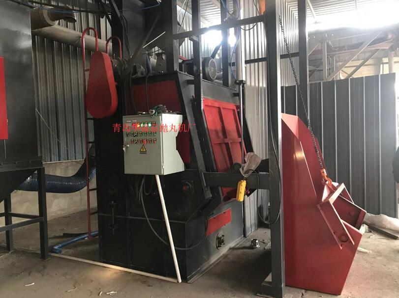 發(fā)貨聊城臨清自動上料3210拋丸除銹機(jī)調(diào)試完畢